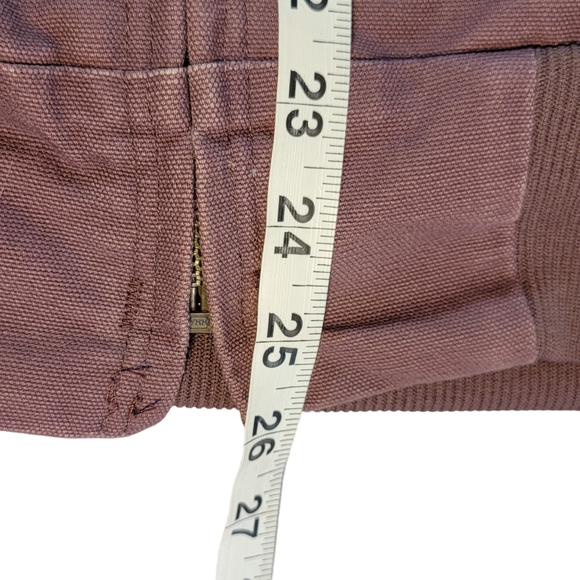 Carhartt Plum Purple Heavy Canvas Workwear Hooded Coat Work Jacket XL 16-18 - Picture 12 of 12